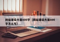 网站建设方案800字（网站建设方案800字怎么写）