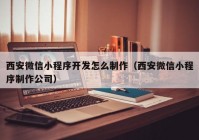 西安微信小程序开发怎么制作（西安微信小程序制作公司）