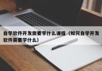 自学软件开发需要学什么课程（如何自学开发软件需要学什么）