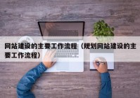 网站建设的主要工作流程（规划网站建设的主要工作流程）