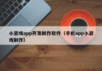 小游戏app开发制作软件（手机app小游戏制作）