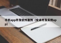 手机app开发软件案例（安卓开发实例app）