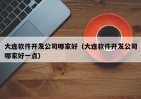 大连软件开发公司哪家好（大连软件开发公司哪家好一点）